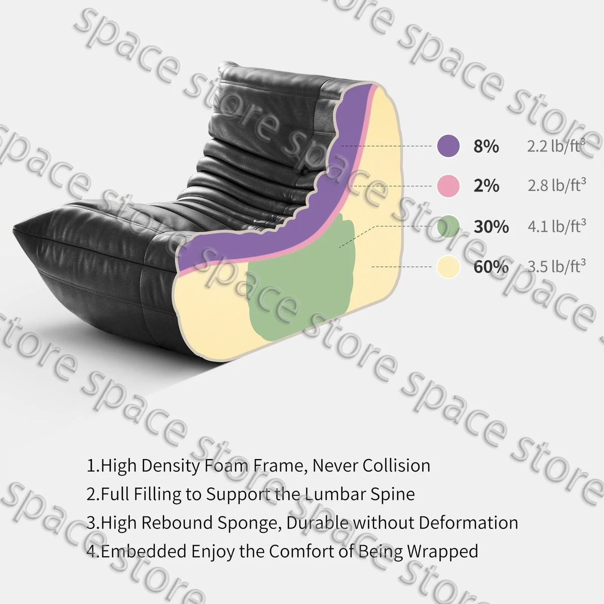 Caterpillar sofa togo modern living room balcony lounge lazy sofa available white lamb wool sofa