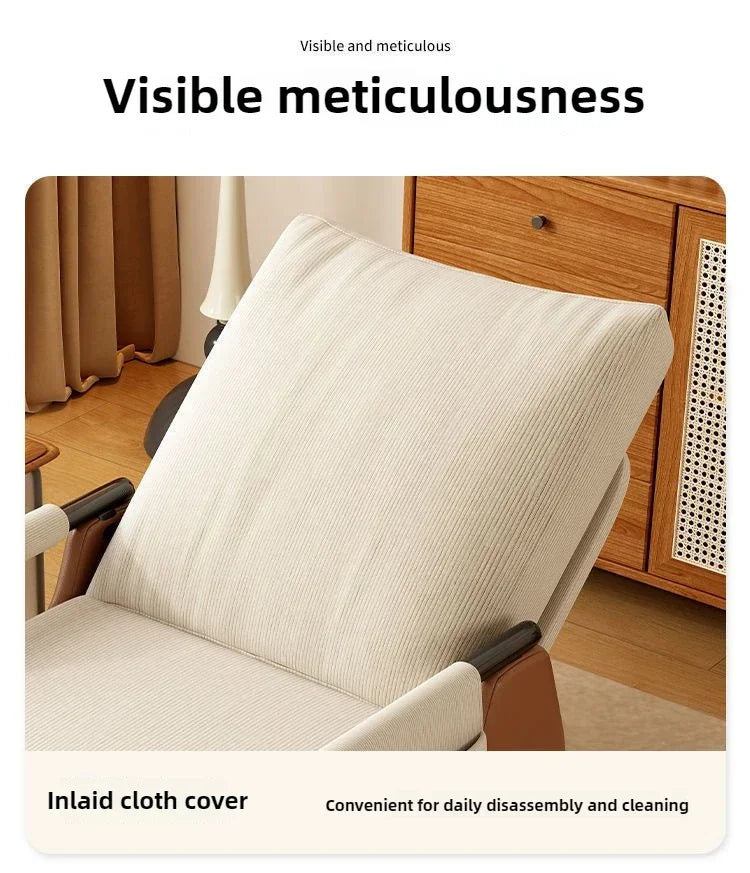 Reclining Lunch Break Folding Lazy Sofa Chair Adults Can Sit Reclining Office Nap Chair Balcony Household Rocking Chair