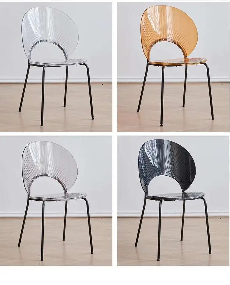 Outdoor Transparent Plastic Chair Waiting Minimalist Modern Party Acrylic Chairs for Events Clear Silla Comedor Home Furniture
