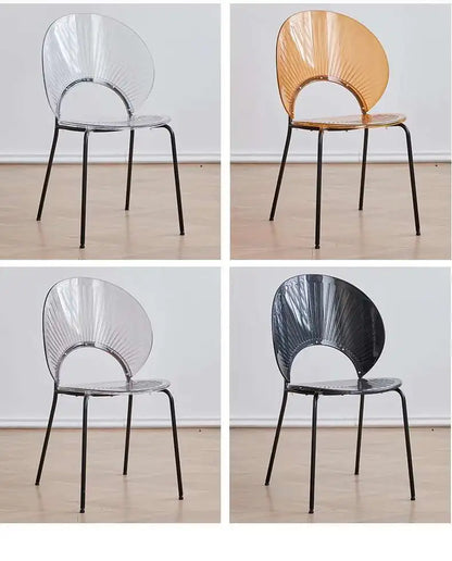 Outdoor Transparent Plastic Chair Waiting Minimalist Modern Party Acrylic Chairs for Events Clear Silla Comedor Home Furniture