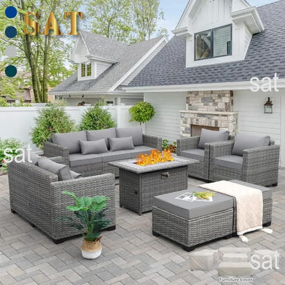 Outdoor Furniture Sets Patio Furniture Set With Fire Pit Patio Couch Outdoor Chairs Propane Fire Pit Table #