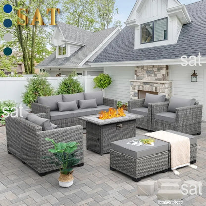 Outdoor Furniture Sets Patio Furniture Set With Fire Pit Patio Couch Outdoor Chairs Propane Fire Pit Table #
