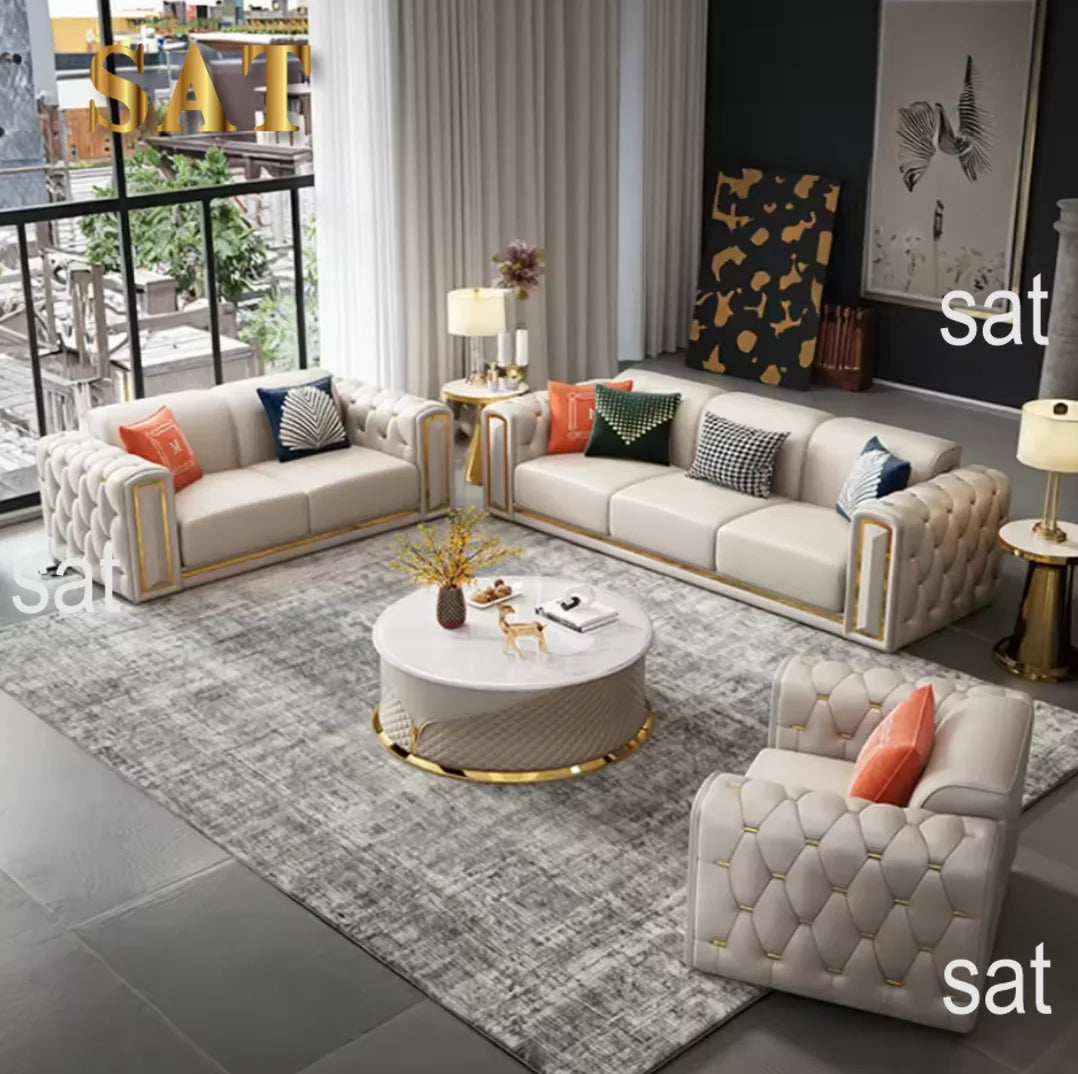 #*s for Living Room Leather Sectional Sofa Set Modern Design Convertible L-Shape Sponge Filling Grey Arm Chairs