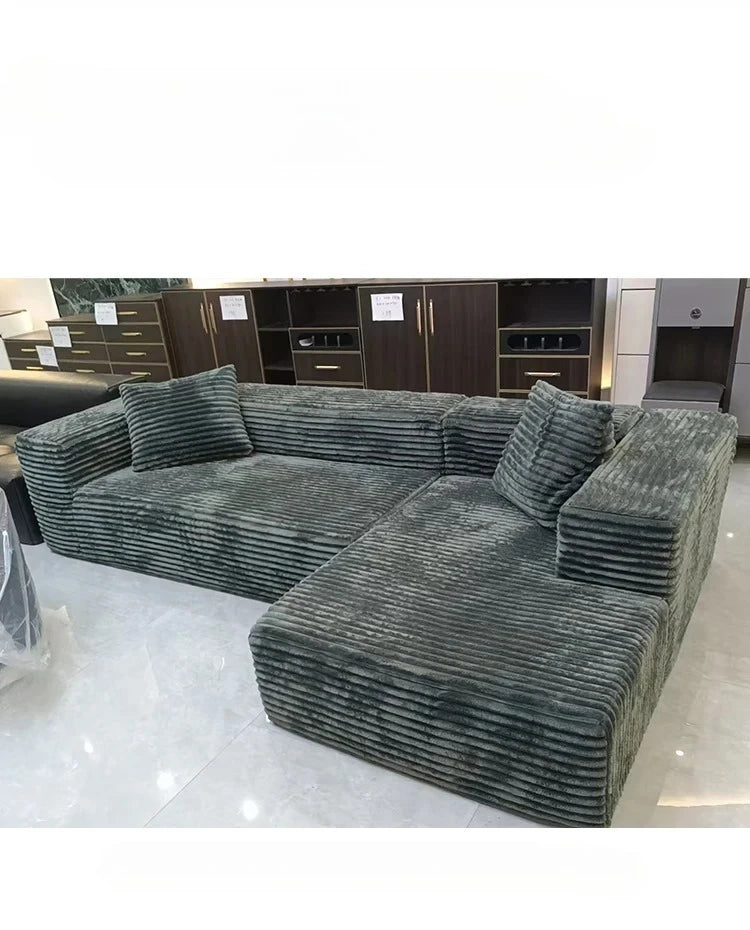m Vacuum Compression Sofa Corner Fabric Sofa Living Room Rabbit Plush Corduroy m