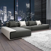 Grey Fabric Sofa Leisure Couch l Shape Sofa