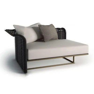 Outdoor sofa courtyard terrace simple rattan sofa waterproof sunscreen balcony rattan chair furniture