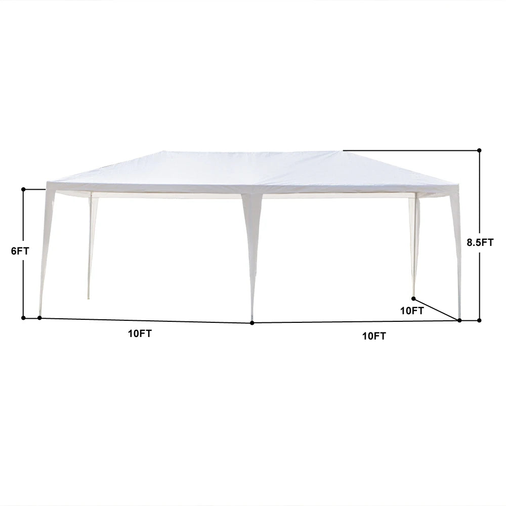 3*6m Non-Cloth Pe Cloth Plastic Sprayed Iron Pipe Outdoor Party Tent White