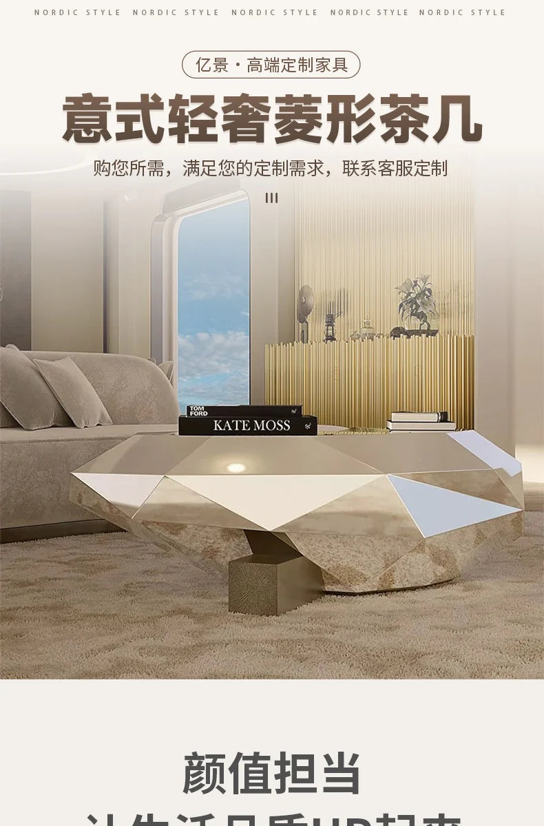 Modern Luxury Coffee Table Nordic Small Designer Books Industrial Coffee Table Clear Simple Cheap Metal Meubles Home Furniture
