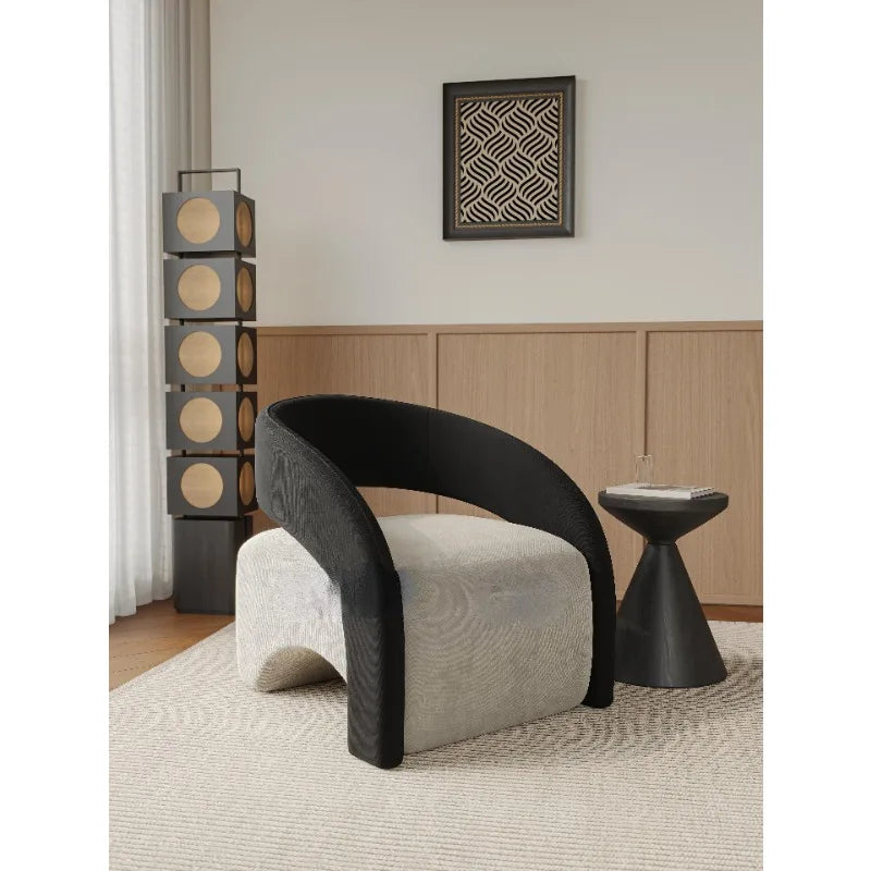 Best-selling Single Chair Living Room Single Sofa Leisure Chair Light Luxury Curved Balcony Chair Small Apartment