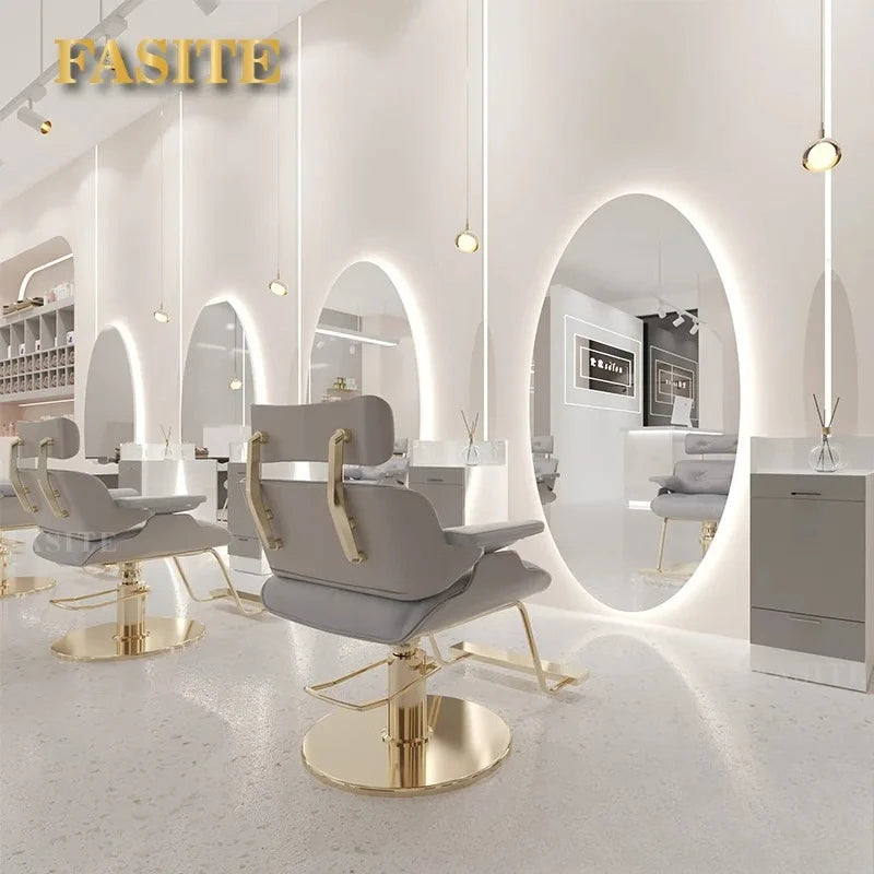 Beauty Barber Shop Mirror Frameless Barber Shop Internet celebrity hair salon