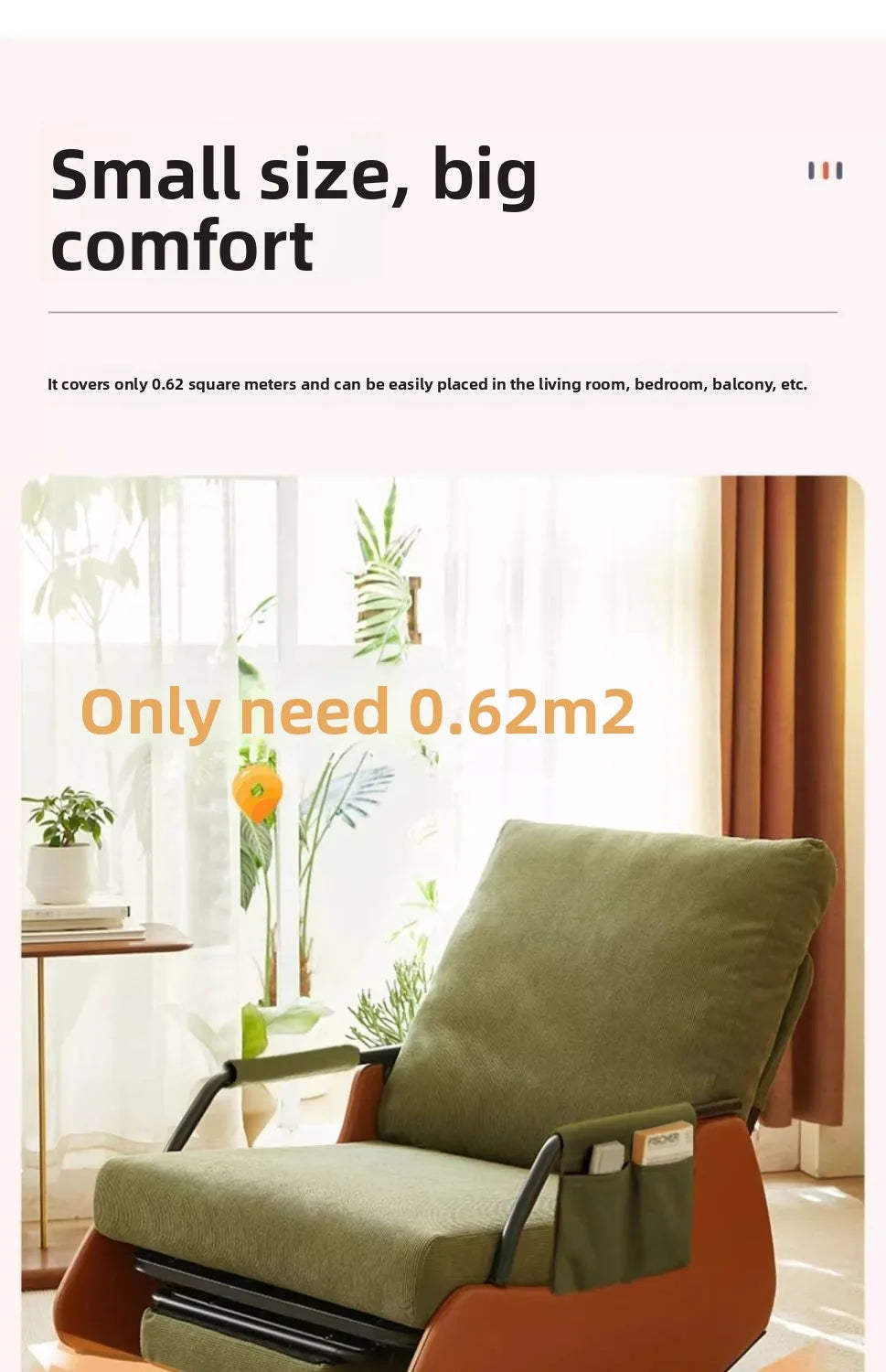 Multifunctional Rocking Chair Adjustable Recliner for Living Room and Bedroom Furniture Comfortable Single Seater Lounge Chair