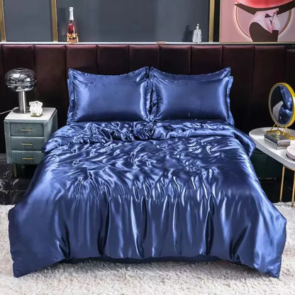 100% Mulberry Silk King Bedding Sets Duvet Cover with Pillowcase Comfortable Bed Sets Linen Sheet Silky Bed Cover Sets