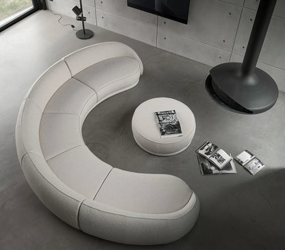 Nordic Italian wabi style living room moon technology cloth lamb wool Internet celebrity half arc light luxury