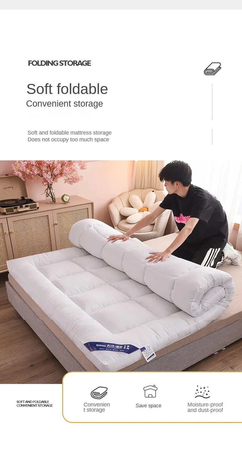 Queen Mattress Topper for Body Pain Relief, 1000 GSM Extra Thick Mattress Pad Cover with Elastic Pocket, 7D fiber Bed Topper