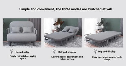 Modern folding sofa bed apartment small apartment simple single and double folding sofa with armrest