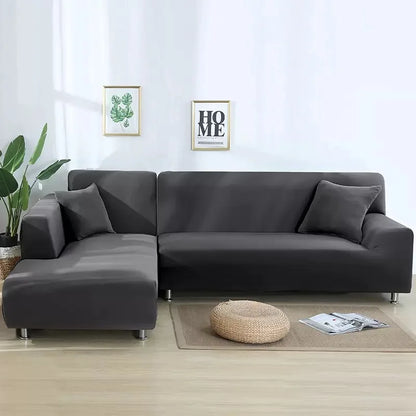 Elastic Solid Color Sofa Cover for Living Room All-inclusive Spandex Couch Cover Sectional Furniture Slipcover 1/2/3/4 Seater