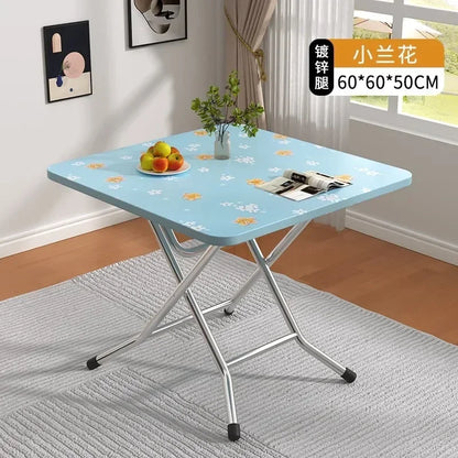 Furniture Folding  Dining Table Home Rental House Simple Small Apartment Dining Round  Foldable Outdoor Stall Small Square Table