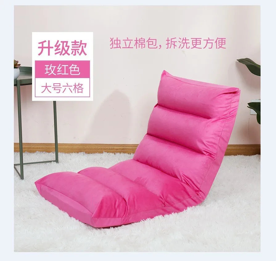 Hot Sale Adjustable Lazy Lounger Sofa Tatami Foldable Lounge Chair Floor Balcony Bay Window Leisure Long Sofa Bed Back Chair
