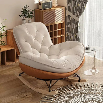 Lazy Sofa Rocking Chair Bedroom Lounge Chair Carefree Adult Living Room Single Balcony Leisure Rocking Chair Recliner Chairs