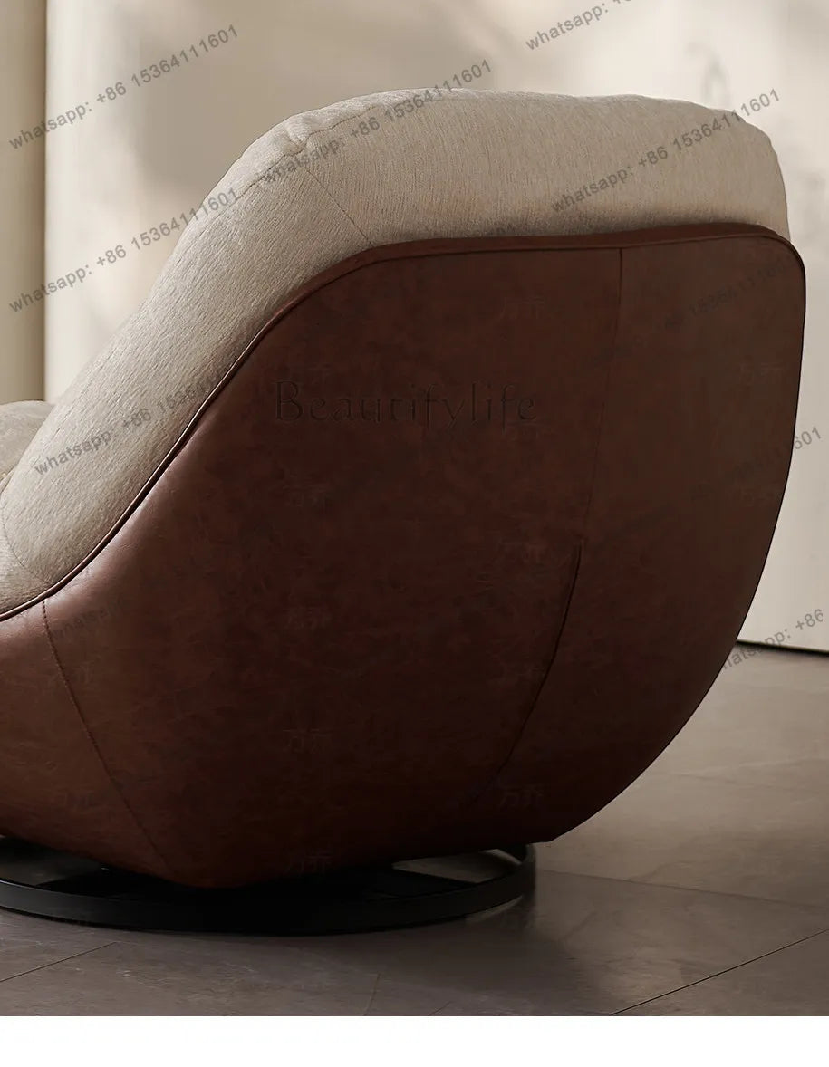 Italian minimalist rotating single chair modern creative sofa living room balcony lazy recliner