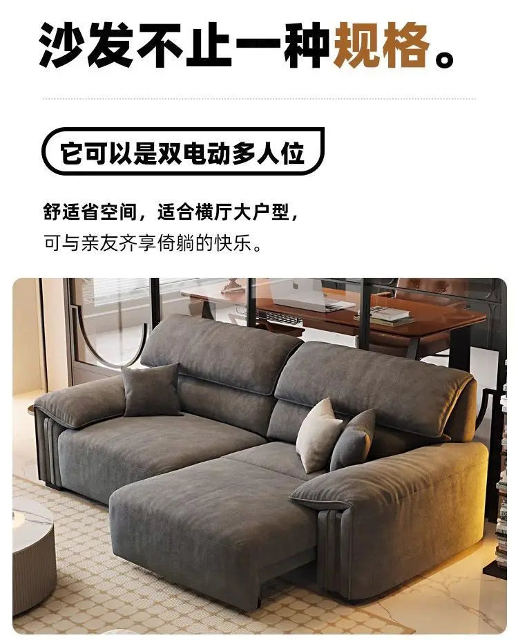 N67 Design Extendable Electric Recliner Sofa Living Room Lazy Lounges Electric Recliner Sofa Nordic Modern Divano Home Furniture