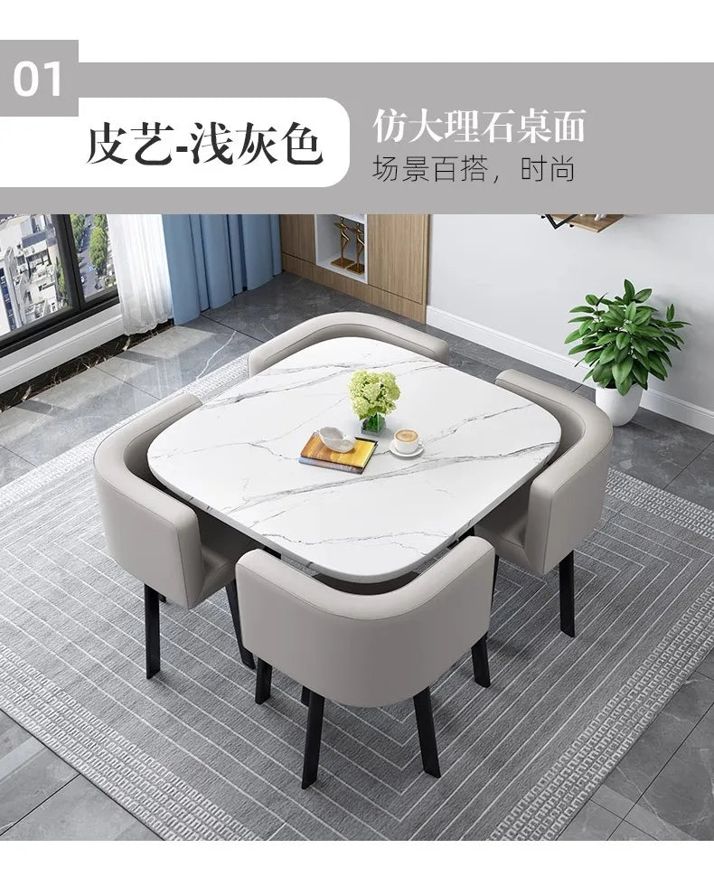 Simple square negotiation table and chair combination store, shop