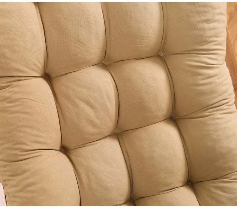 Four Seasons Thick Bench Cushion Rocker Chair Cotton Cushion Solid Color Soft Thicken Outdoor Garden Reclining Chair Cushions