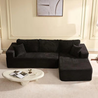 107" Boneless Couch with Deep Seat, Modular Sectional Sofa, Cloud Sectional Couch for Living Room, No Assembly Required, Corduro