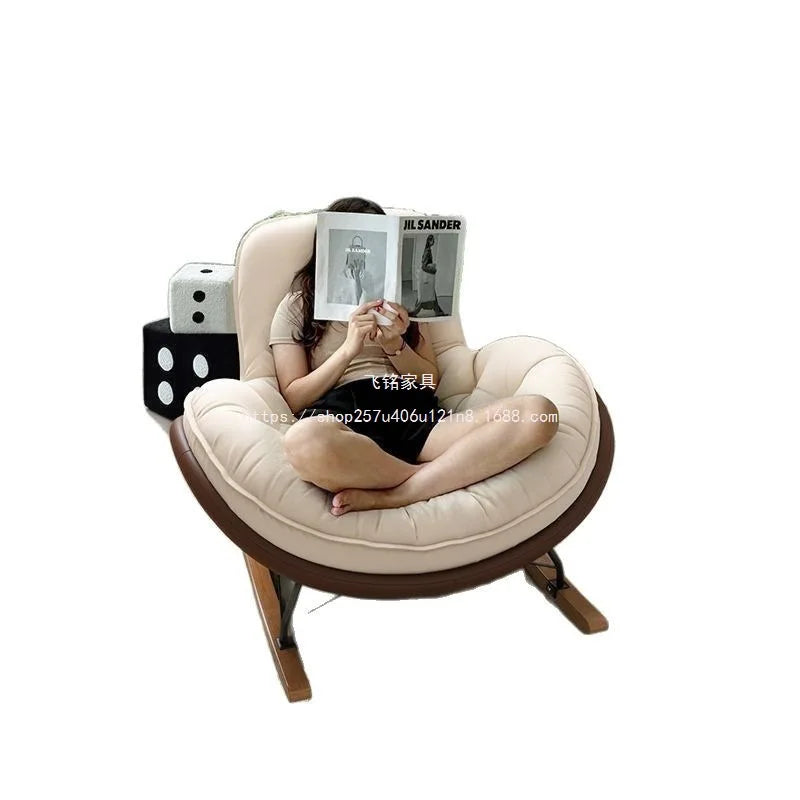 Lazy Sofa Rocking Chair Bedroom Lounge Chair Carefree Adult Living Room Single Balcony Leisure Rocking Chair Recliner Chairs
