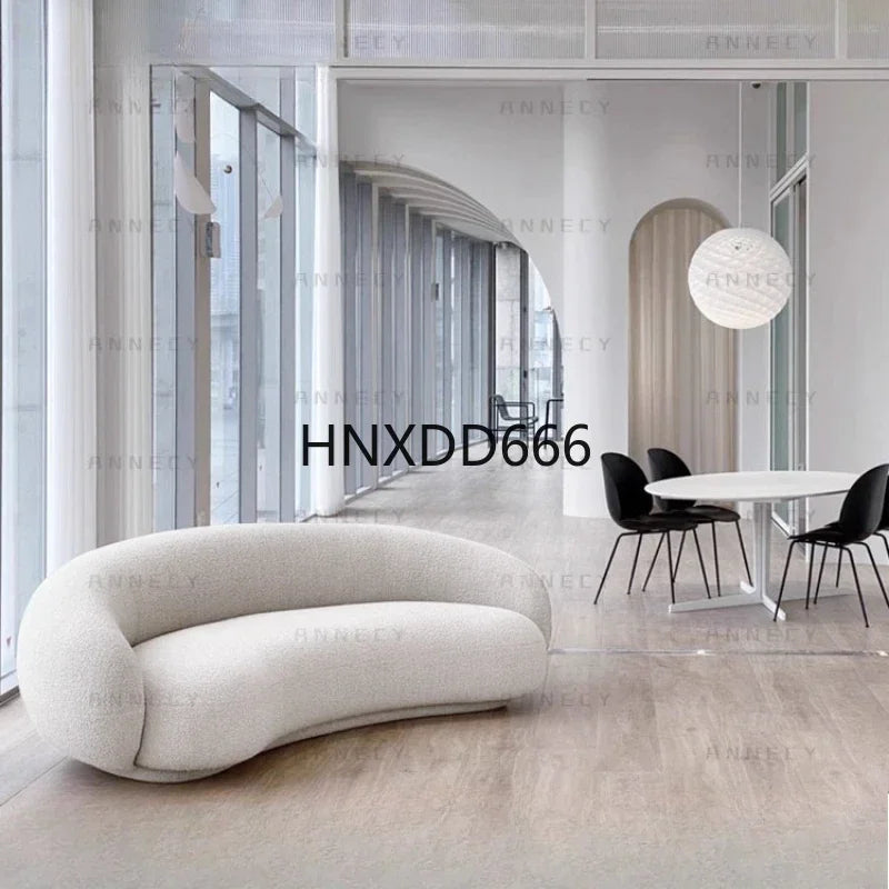 Lounge Curved Living Room Sofas Modern Luxury Nordic Sofas Floor Sofas Air Cloud Curved Designer Relaxing Wood Divano Furniture