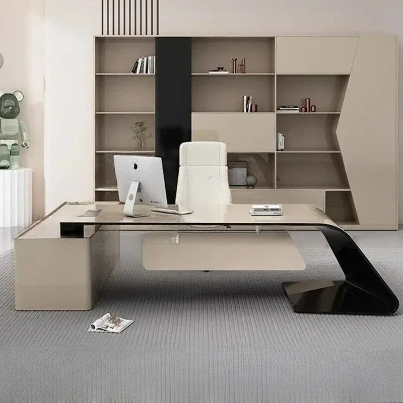 Luxury European Office Desk Wooden Study Computer Gaming Standing Office Desk Bedroom Conference Design Ufficio Home Furniture
