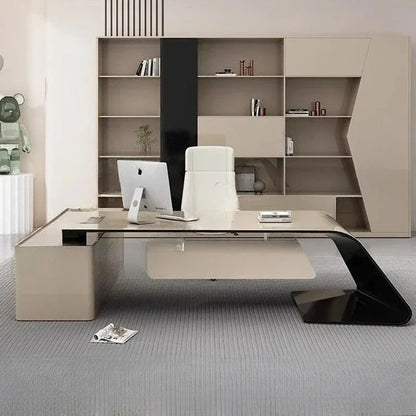 Luxury European Office Desk Wooden Study Computer Gaming Standing Office Desk Bedroom Conference Design Ufficio Home Furniture