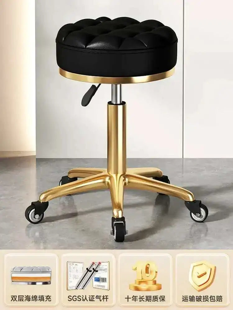 Beauty Chair Specifically Designed for Beauty Salon Adjustable Rotating Pulley Hair Salon Round Stool Tabouret A Roulette 원형의자