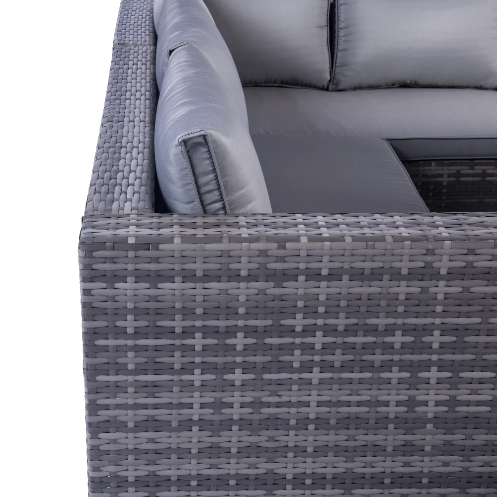 Sailing luxury outdoor rattan sofa outdoor waterproof garden corner sofa fashion wicker garden furniture