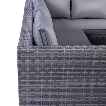 Sailing luxury outdoor rattan sofa outdoor waterproof garden corner sofa fashion wicker garden furniture
