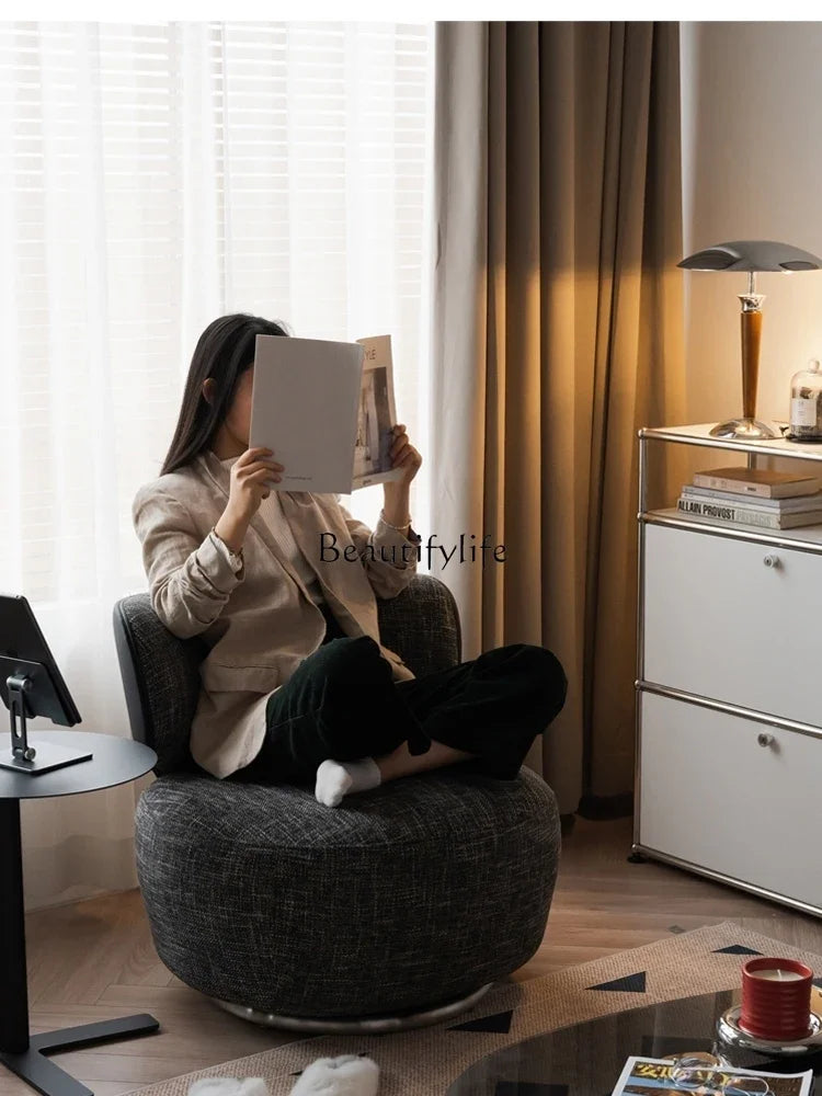 Rotating small sofa chair light luxury living room balcony simple Italian leisure chair group to discuss home use