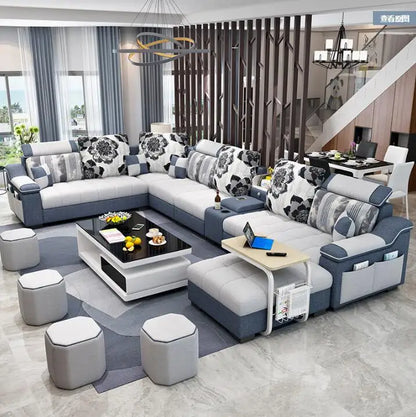 Modern Design Stain Resistant Fabric Furniture Sofa Latest Living Room Sofa Set Furniture