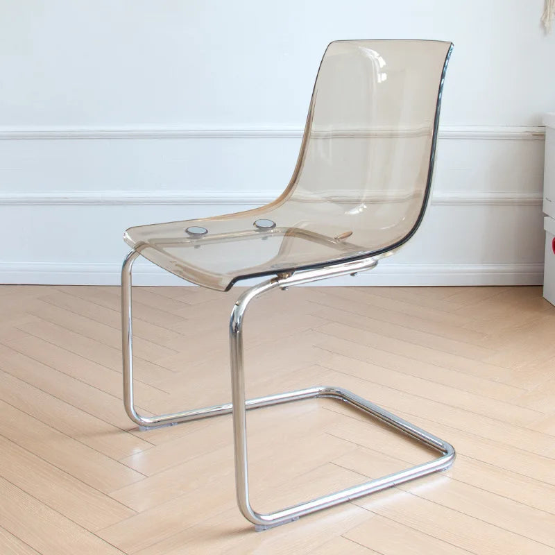 Transparent Acrylic Toyas Chair, Home Backrest Dining Chair, Nordic Minimalist Designer Desk, Coffee Shop Dining Table Chairs