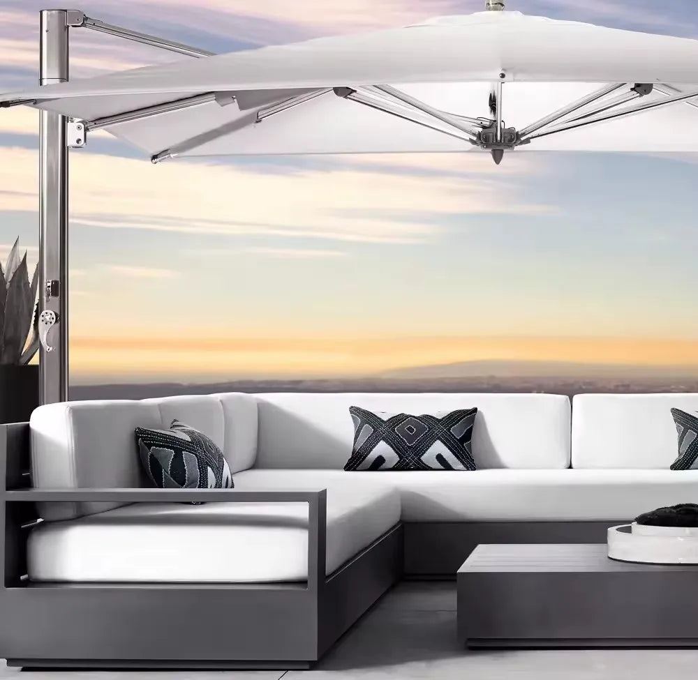 Outdoor Garden Sofa Hotel Aluminum Alloy Sofa Set Outdoor Courtyard Sunscreen Waterproof Furniture