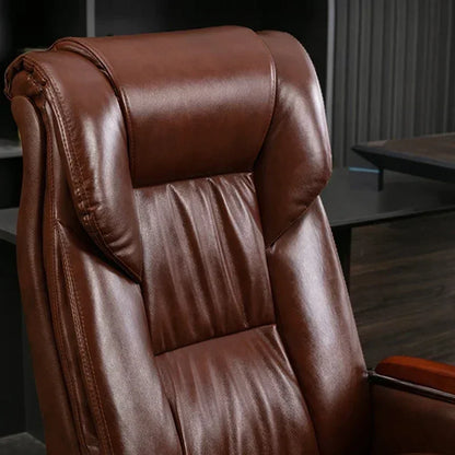 Retro Executive Leather Chair Armchairs Editor Choises Fashion Aluminium Office Chair Working Relax Silla Escritorio