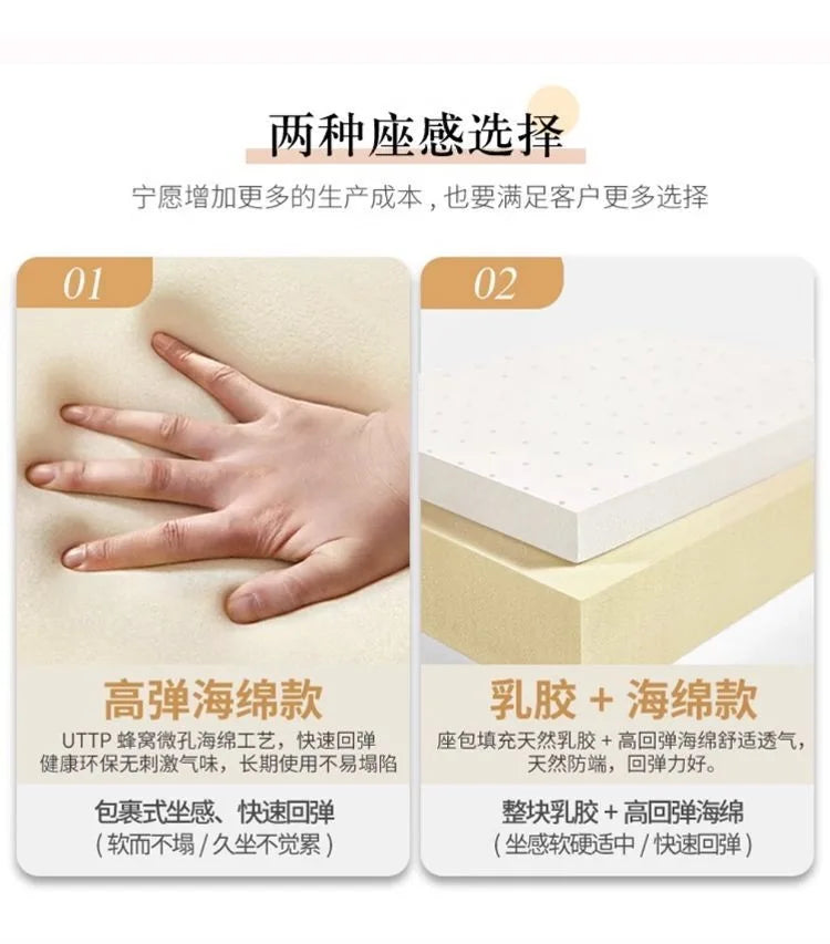 2025 new extremely simple modern cream style designer small apartment living room arc fabric sofa