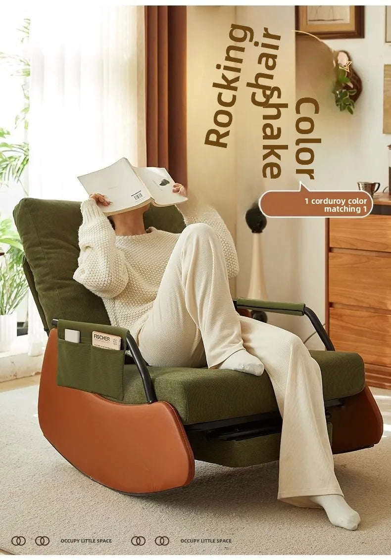 Multifunctional Rocking Chair Adjustable Recliner for Living Room and Bedroom Furniture Comfortable Single Seater Lounge Chair
