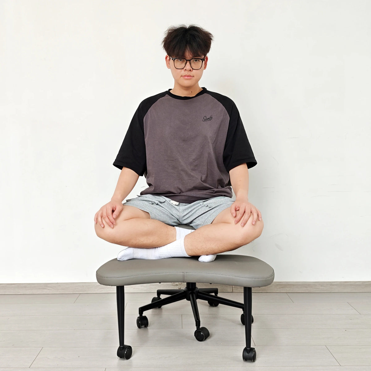 Cross Legged Chair - Meditation Chair With Wheels  ADHD Chair Height Adjustable Seat  Adjustable Footstool