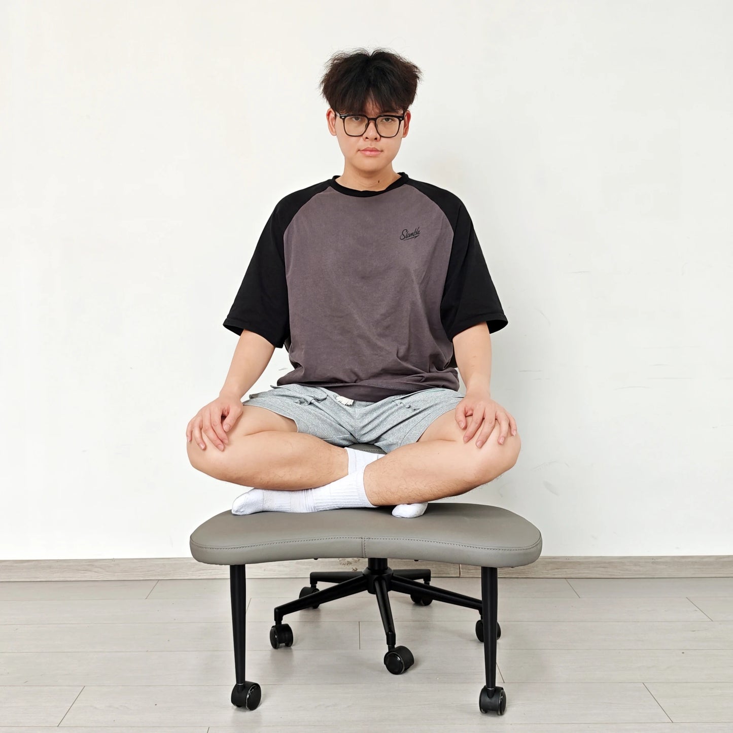 Cross Legged Chair - Meditation Chair With Wheels  ADHD Chair Height Adjustable Seat  Adjustable Footstool