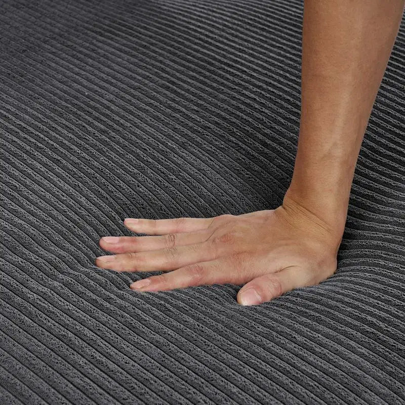 3-Pc Corduroy Double-Chaise Sectional Sofa with Plush Cushions and Modern Design, Comfortable Seating for Living Room, Stylish