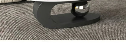 Bright Oval Coffee Tables for Tea Room Italian Rock Slab Easy To Clean Side Table Luxury Tables for Living Room a