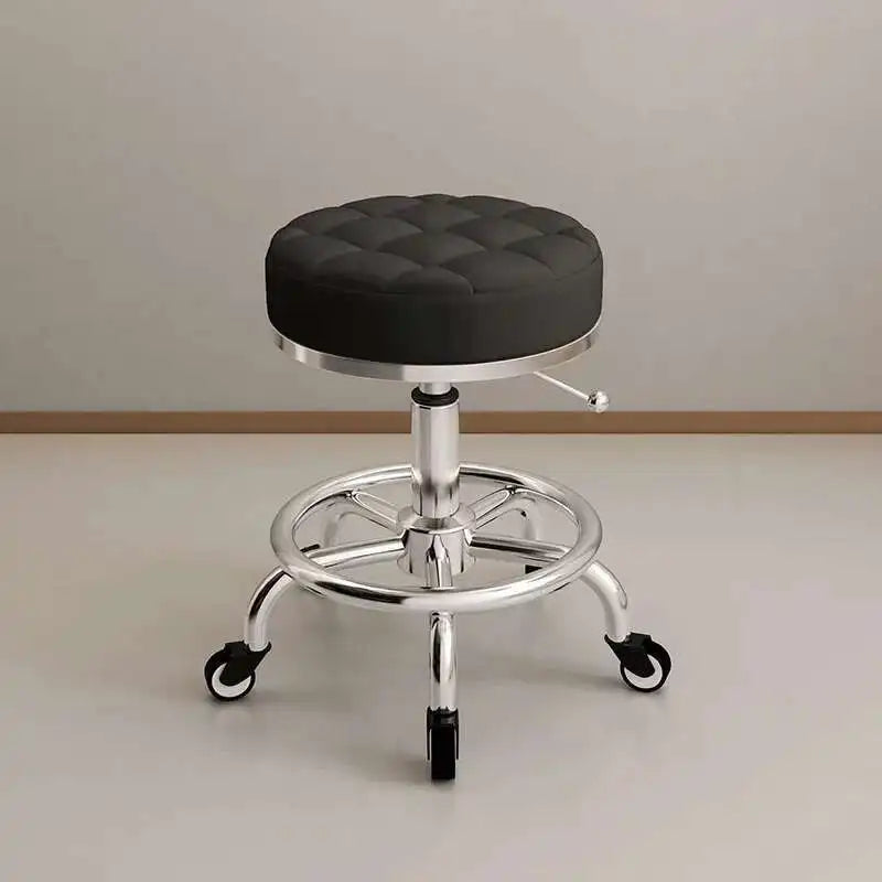 Aesthetic Hairdressing Chair Backrest Simple Rolling Rotating Barber Chair Portable Mocho Cadeira Barber Equipment MQ50BC