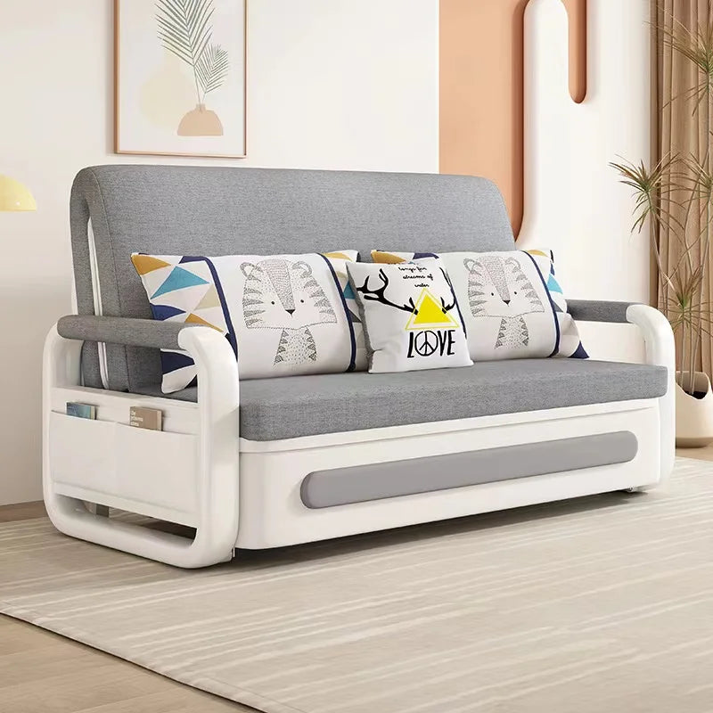 Multi Functional Sofa Bed, Foldable Living Room, Luxurious Small Fabric Sofa