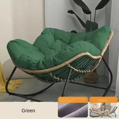 Rocking Chair Rattan Chair Nap Sleeping Recliner Adult Balcony Leisure Lazy Sofa Living Room Single Sofa Outdoor Sofa Chair