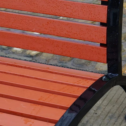 Customized Outdoor Aluminum Park Benches Patio Bench Seat Plastic Wood Long Urben Furniture for Public Area
